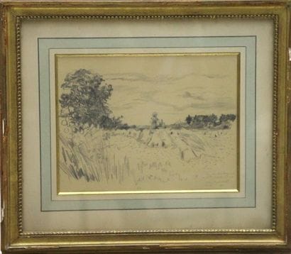 Willem VAN HASSELT (1882-1963)
Paysage Crayon...