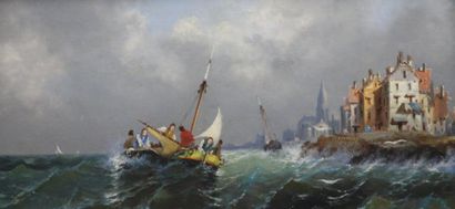 ECOLE FRANCAISE XIXeme SIECLE
Marine Huile...