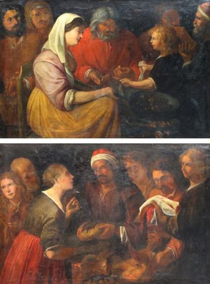 ECOLE ITALIENNE DU XVIIème SIECLE
Scènes...