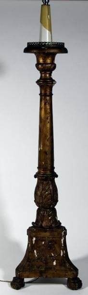 Ancienne PORTE-TORCHERE d'église en bois...