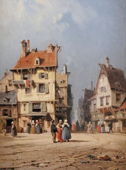 Charles Euphrasie Kuwasseg (1833-1904)
Scène...