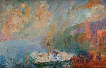 ALBERT LEBOURG (1849-1928)
Le Bateau à Vapeur...