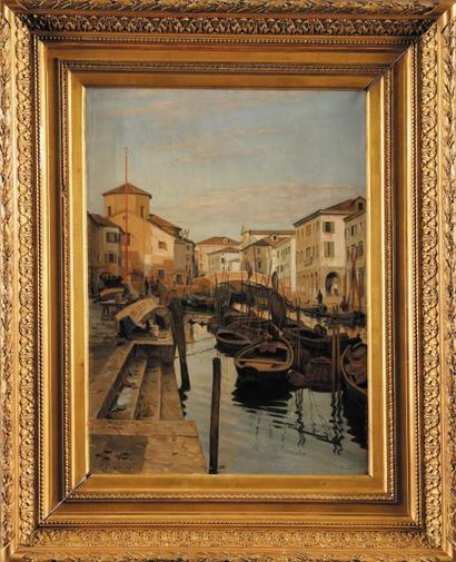 Rémy COGGHE (1854-1935)
Vue de Venise Huile...