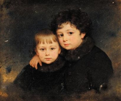 Artur FERRARIS (1856-1936/40)
Portrait d'enfants...
