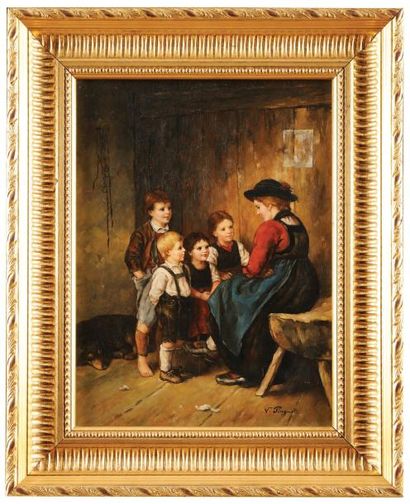 Victor PINGUET (XIX-XXème siècle)
La Leçon...