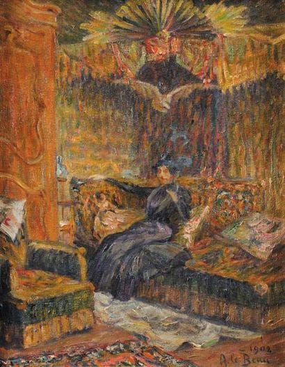 Alcide LE BEAU (1873-1943)
Le boudoir Huile...