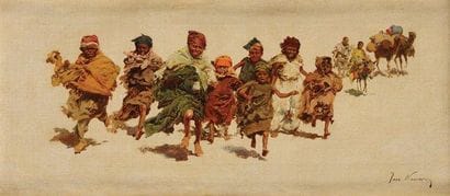 José NAVARRO (1804-1884)
La course Huile...