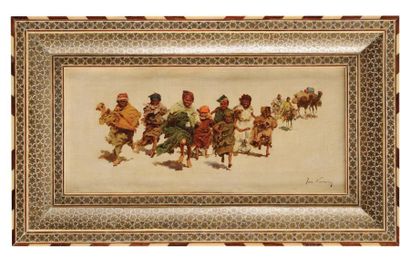 José NAVARRO (1804-1884)
La course Huile...
