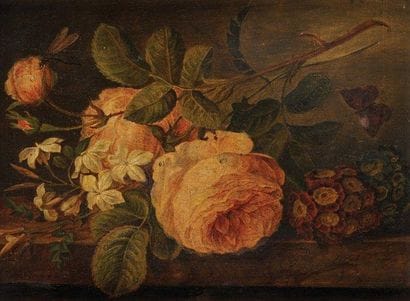 École Française du XIXe siècle
Jetée de roses...