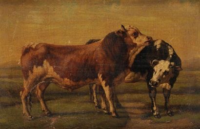 ECOLE FRANCAISE DU XIXème siècle
Vaches au...