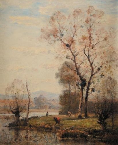 Louis Aimé JAPY (1840-1916)
Fermière et vaches...