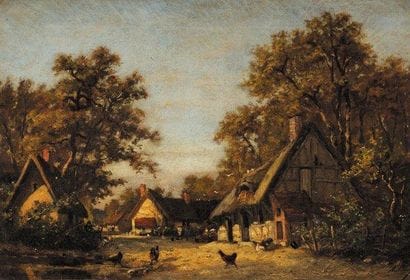 Adrien SCHULZ (1851-1931)
Le Hameau Huile...