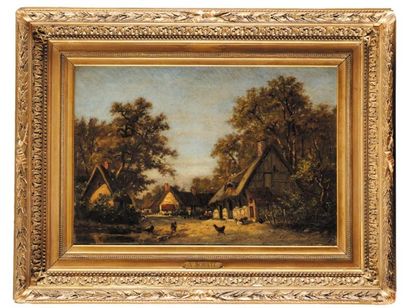 Adrien SCHULZ (1851-1931)
Le Hameau Huile...