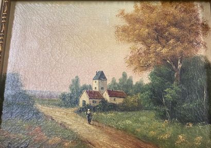 Pierre BARAT (1935) 

People on a path

Oil...