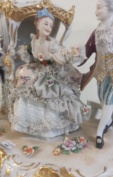 GERMANY

Polychrome and gilded porcelain...