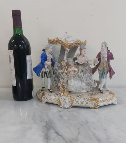 GERMANY

Polychrome and gilded porcelain...