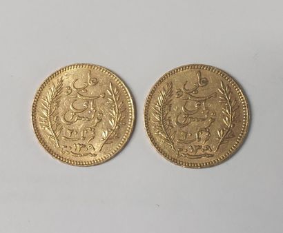 2 PIECES 20 FRANCS OR 

Tunisie 

1892

Poids...