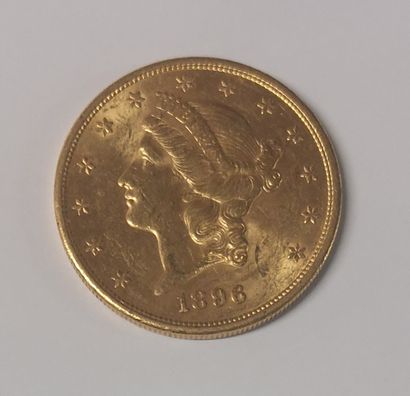 PIECE OR 20 DOLLARS LIBERTY

1896 

Poids...