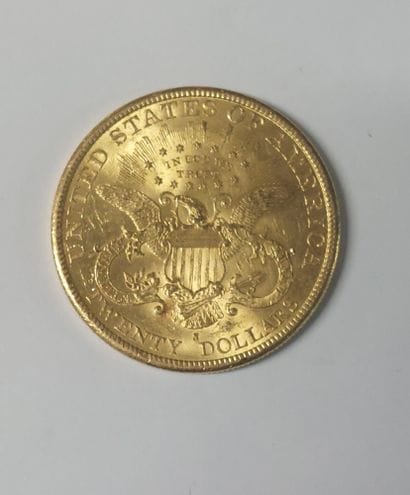 PIECE OR 20 DOLLARS LIBERTY

1896 

Poids...