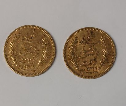 2 PIECES 20 FRANCS OR 

Tunisie

1898 et...