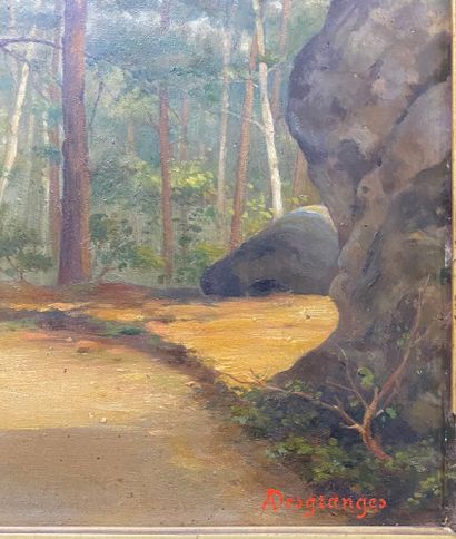 A. DESGRANGES

Forest path

Oil on card signed...