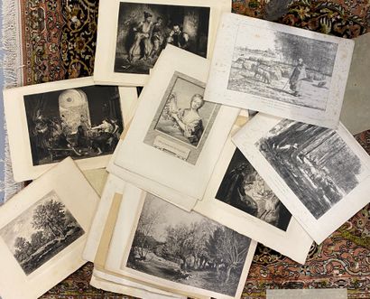 IMPORTANT LOT OF ENGRAVINGS 

19th century...