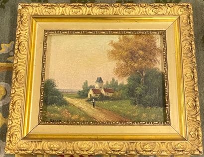 Pierre BARAT (1935) 

People on a path

Oil...