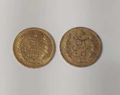 2 PIECES 20 FRANCS OR 

Tunisie

1892 et...