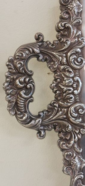 silver-plated set including a large tray,...