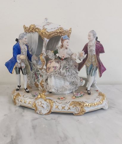 GERMANY

Polychrome and gilded porcelain...