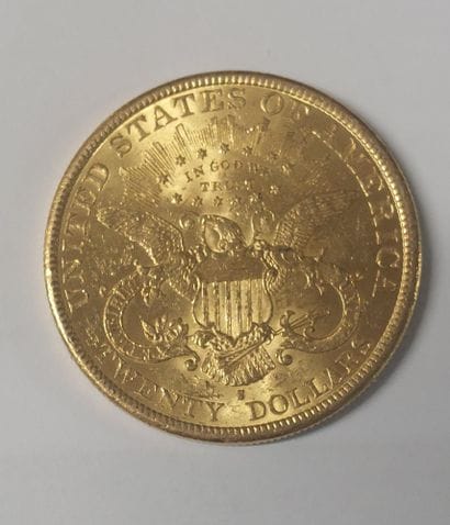PIECE OR 20 DOLLARS LIBERTY

1896 

Poids...