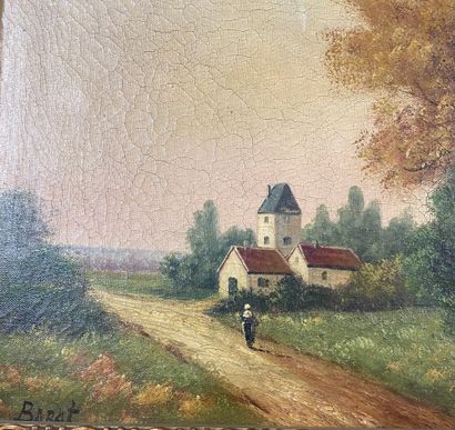 Pierre BARAT (1935) 

People on a path

Oil...