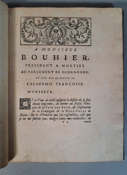 DU TILLOT (J.B. Lucotte). Mémoires pour servir...