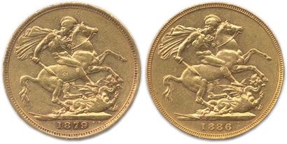 VICTORIA 1837 - 1901
Lot of two gold sovereigns...