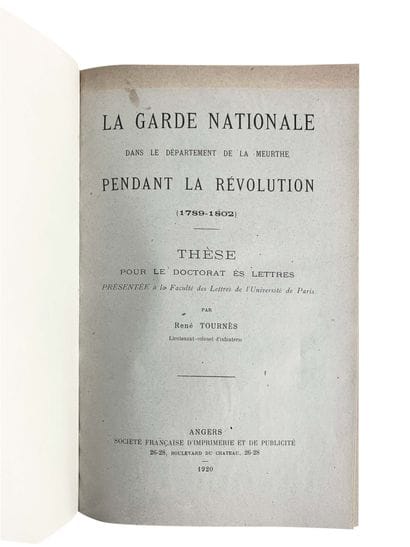 Set includes: 

- TOURNES René, 
Livre thèse...