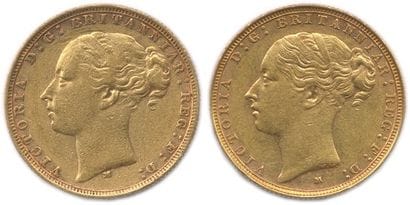 VICTORIA 1837 - 1901
Lot of two gold sovereigns...