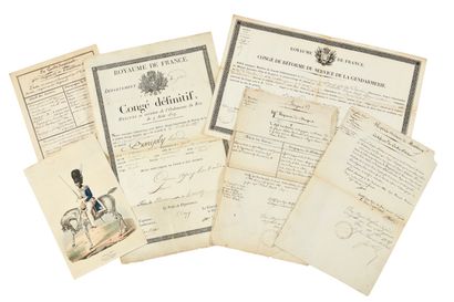 ENSEMBLE DE SIX DOCUMENTS :
-Colonel d’infanterie...