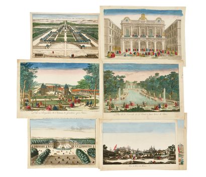 SET OF TEN VIEWS AND PERSPECTIVES of French...