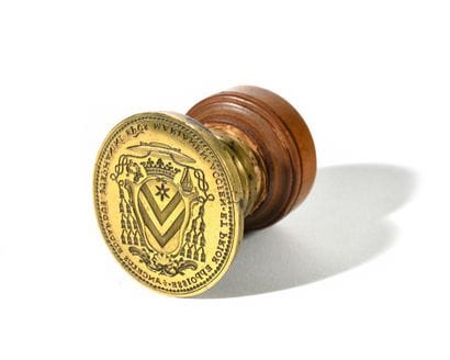 IMPORTANT Wax seal bearing the arms of Bishop...