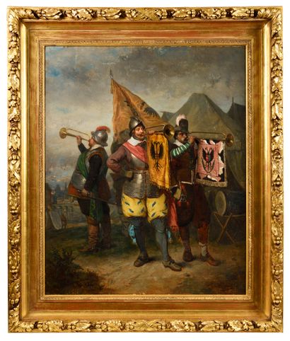 HERMANN MAURICE COSSMANN (1821-1890) 
Trumpeters...