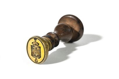 WAX STAMP WITH THE ARMS OF Pierre-Antoine-Henri...