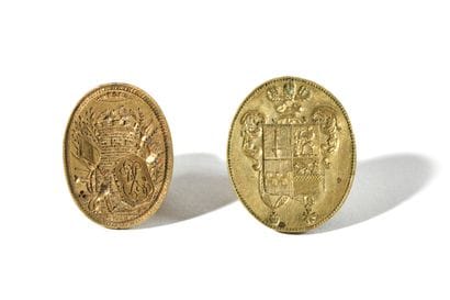 WAX STAMP WITH ARMS OF Chrétien Antoine FAURE...