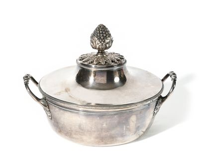 Silver LEGUMIER with pinecone grip and engraved...