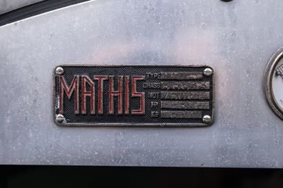1924 MATHIS Type M Cabriolet 
- Chassis n°86633
-...