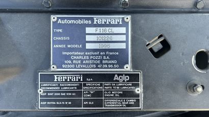 1995 FERRARI 456 GT 
- Serial number ZFFSD44B000101226
-...