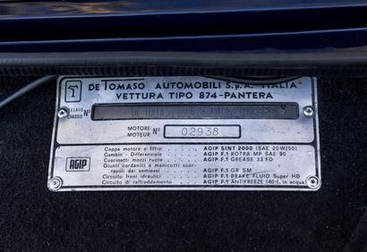 1972 De Tomaso Pantera
- Serial number: THPNMD03956
-...