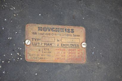 1934 Hotchkiss 615
French collector's registration
Serial...