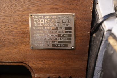 1919 Renault GS
Collector's registration
Serial...