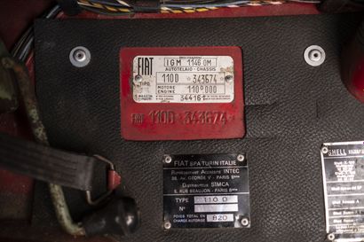 1962 Fiat 500
French registration
Serial...