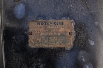 1933 Hotchkiss 411
French registration
Serial...